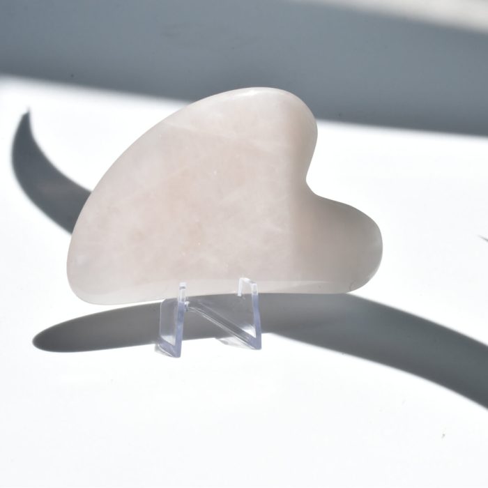 Gua Sha Naturale - Quarzo Rosa - Forma a Cuore
